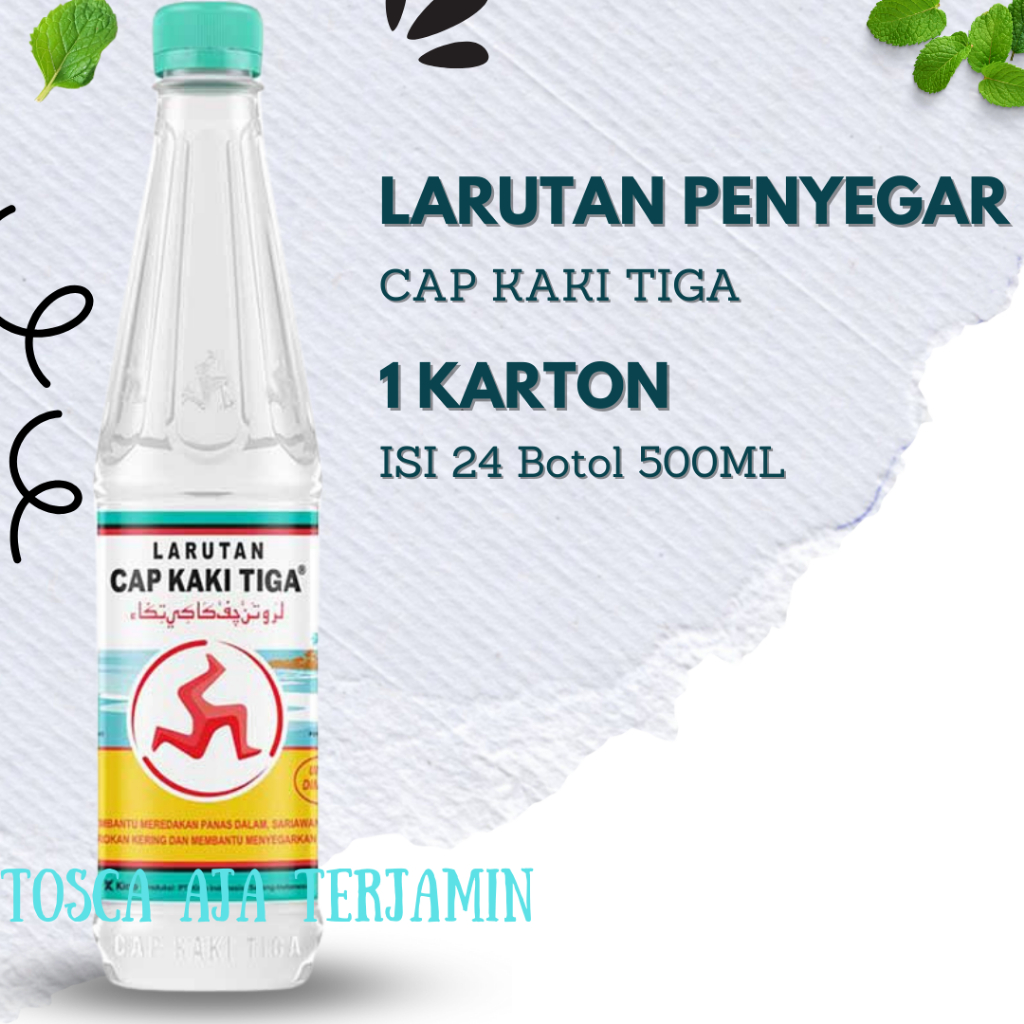

Ay00! Larutan Penyegar Cap Kaki Tiga 1 Karton Isi @24x500ml