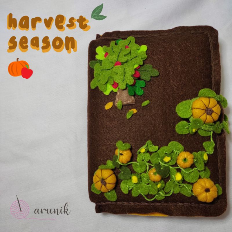 Notebook 'Harvest Season' /notebook /journal book/ buku catatan hias flanel