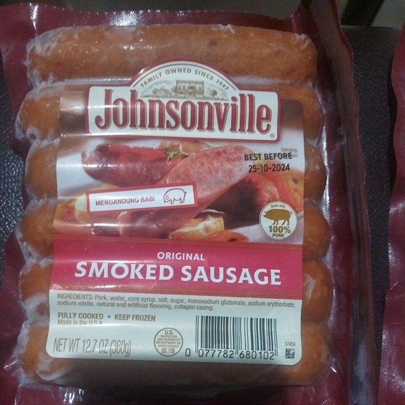 

Johnsonville Sausage/Sosis Johnsonville/Sosis Premium Smoked/Cheddar/Garlic/hot spicy