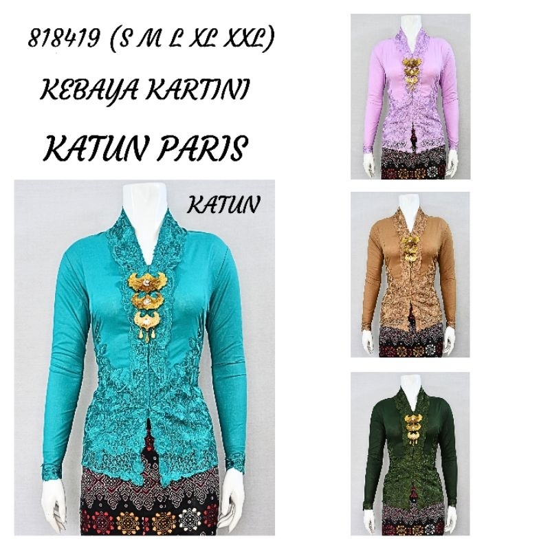 Indah KEBAYA KARTINI MODERN LENGAN PANJANG BORDIR SENADA KATUN PARIS KEBAYA WISUDA KEBAYA KATUN KEBA