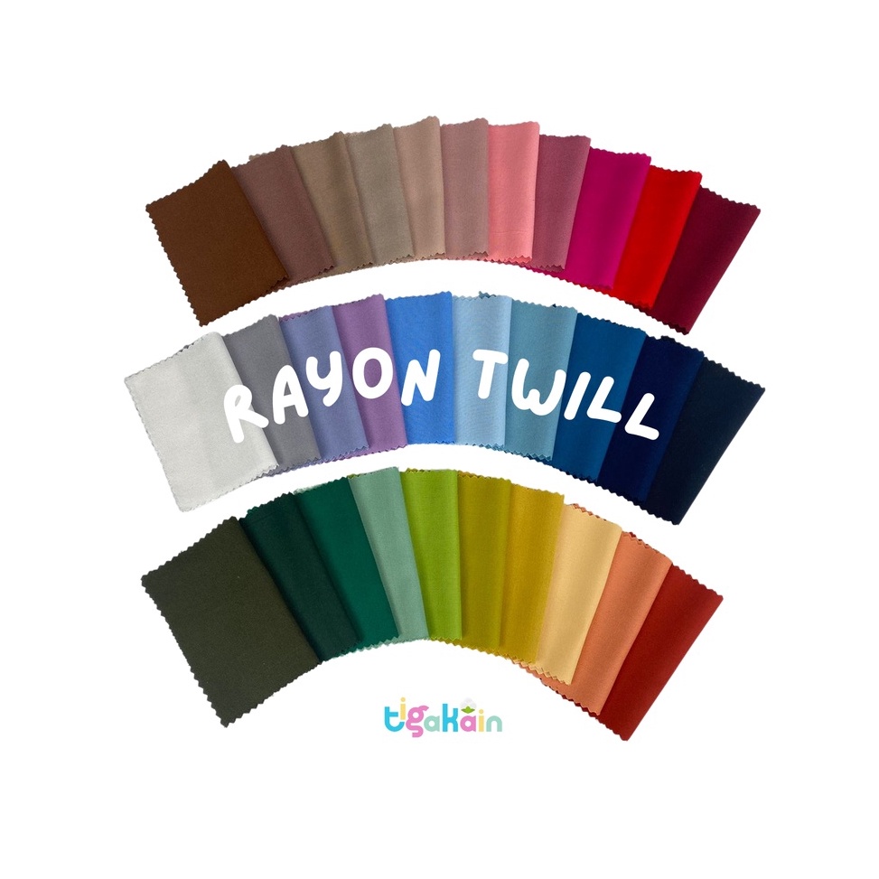 GROSIR MURAH 5 Meter Kain Rayon Twill Bahan Rayon Twil