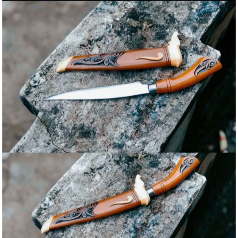 pisau dapur 1set / Badik asli bugis / badik kecil buat jaga diri / pisau badik baja asli tajam / pis