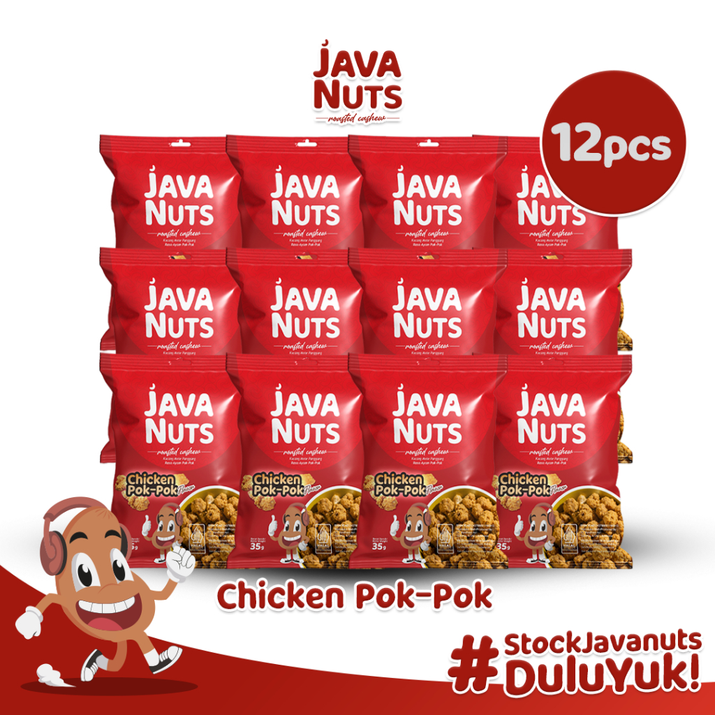 

JavaNuts Chicken Pok-pok 12 Pcs - Camilan Kacang Mede Panggang