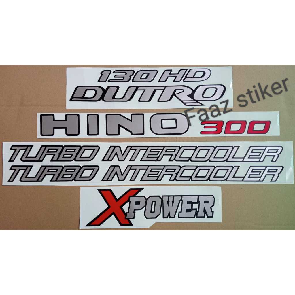 Stiker hino 300 turbo intercooler XPower 130 HD DUTRO