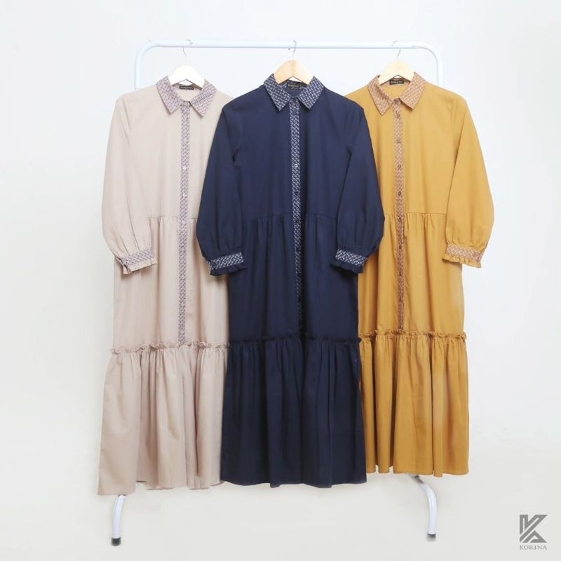 MONO MIDI Korina,midi dress korina terbaru,midi dress brand