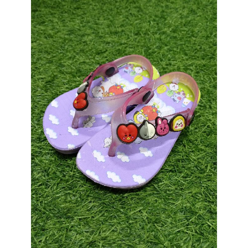 Sandal Anak Dulux M 393 E Uk 20-25 / Sandal Anak Karakter Motif BT21 / Sandal Jepit Anak Tali Belaka