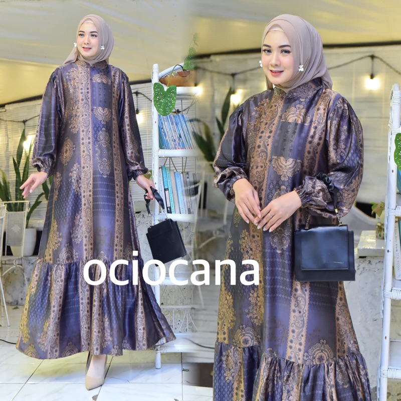 GAMIS  SILK PREMIUM TERBARU / MOTIF TERBARU REMPEL BAWAH