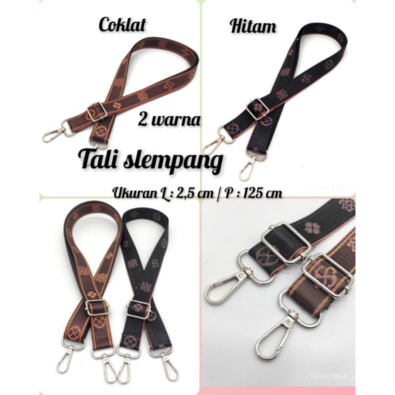 Tali Tas Selempang Webbing tebal motif ACC nikel di jamin kuat