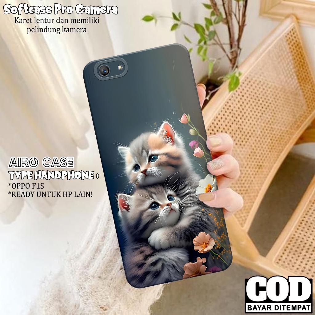 Softcase Hp Oppo F1s - Casing Oppo F1s - Fashion Case Kucing - Case Lucu - Case Oppo F1s Terbaru - S