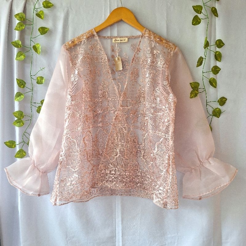 ~Yara Outer Brokat mix Organza Premium | Outer Kondangan | Outer Kebaya Wanita