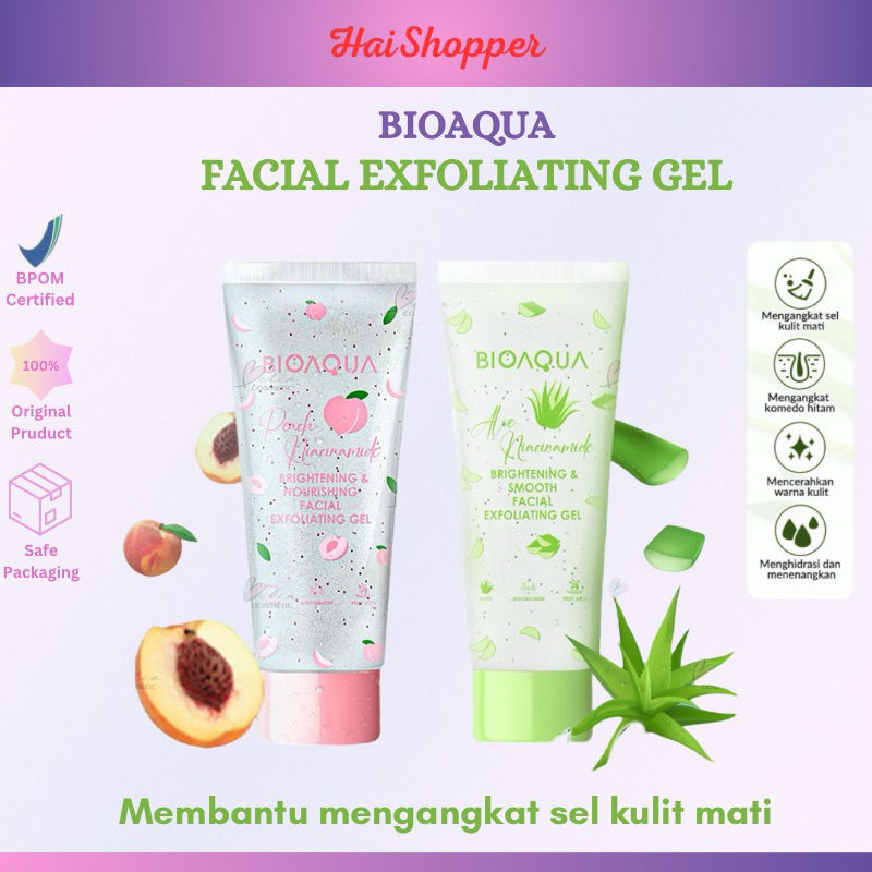 BIOAQUA FACIAL EXFOLIATING GEL 100G - PEELING GEL - SCRUB WAJAH