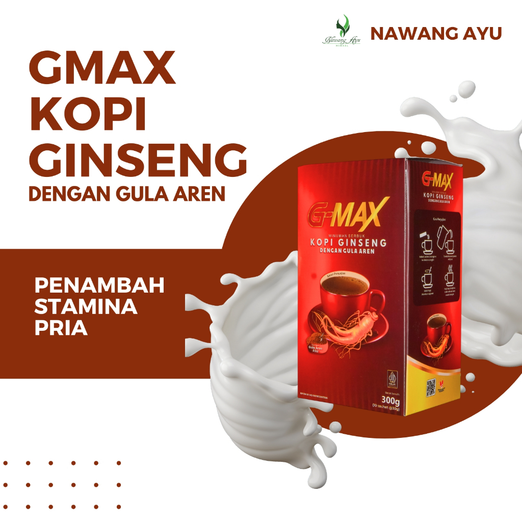 

G-MAX Kopi Gingseng Kopi Penambah Stamina Pria Dewasa Origanal BPOM - Kuat Tahan Lama Ampuh Seperti Kopi Gatot Kaca