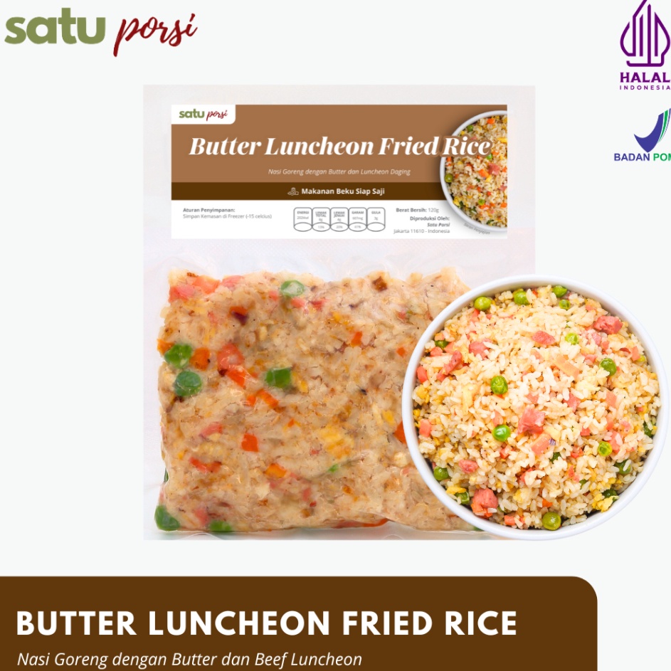 

STOK SIAP COD Satu Porsi Butter Luncheon Fried Rice