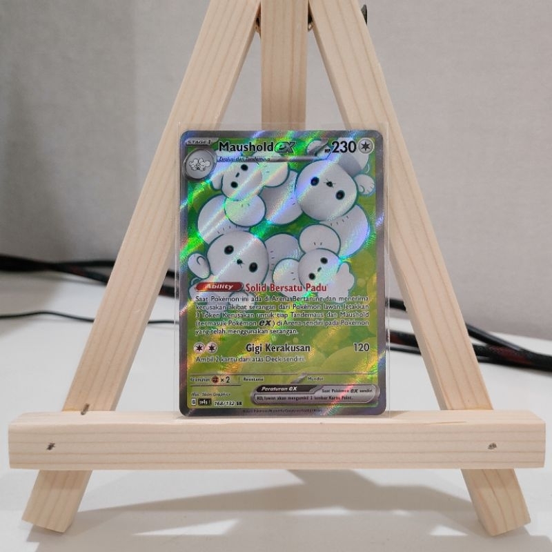 Kartu Pokemon TCG Indonesia Maushold ex SR (sv4s) 168/132