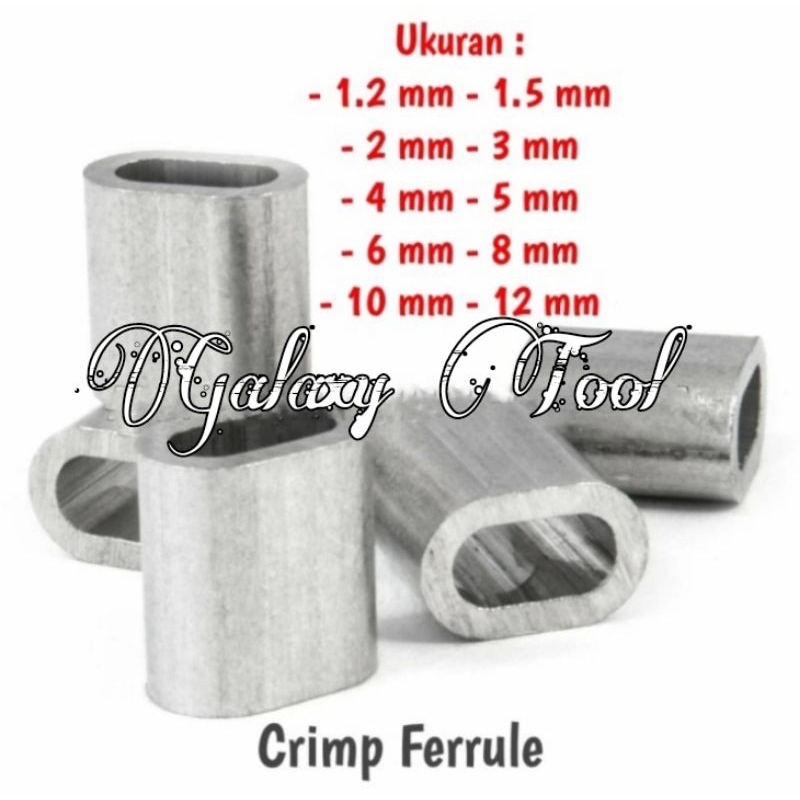 Crimp Ferrule seling klem Sling Claim Ferrulle 2 3 4 6 10 12 mm alat press klem Sling
