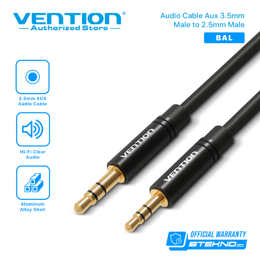 Vention Kabel Audio Aux 3.5mm Male to 2.5mm Male