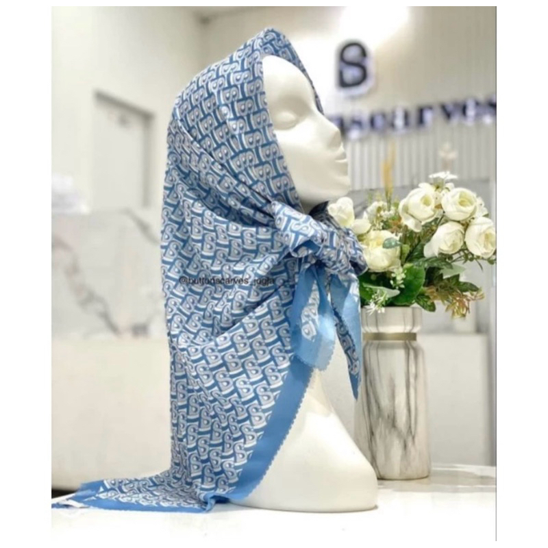 PL bimu faded denim buttonscarves