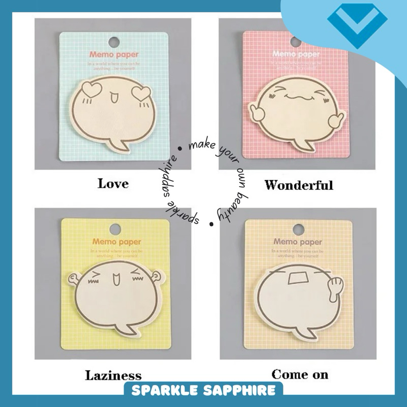 

SN 07 - EMOTICON STICKY NOTES 30 Lembar Memo Tempel Harian Catatan Kecil ATK Kantor
