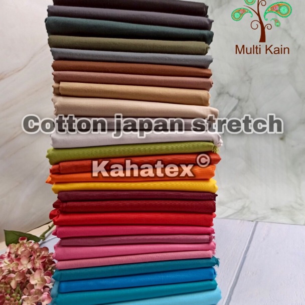 PROMO ALE Multi kain katun cotton stretch spandex poplin stret kahatex lebar 16meter