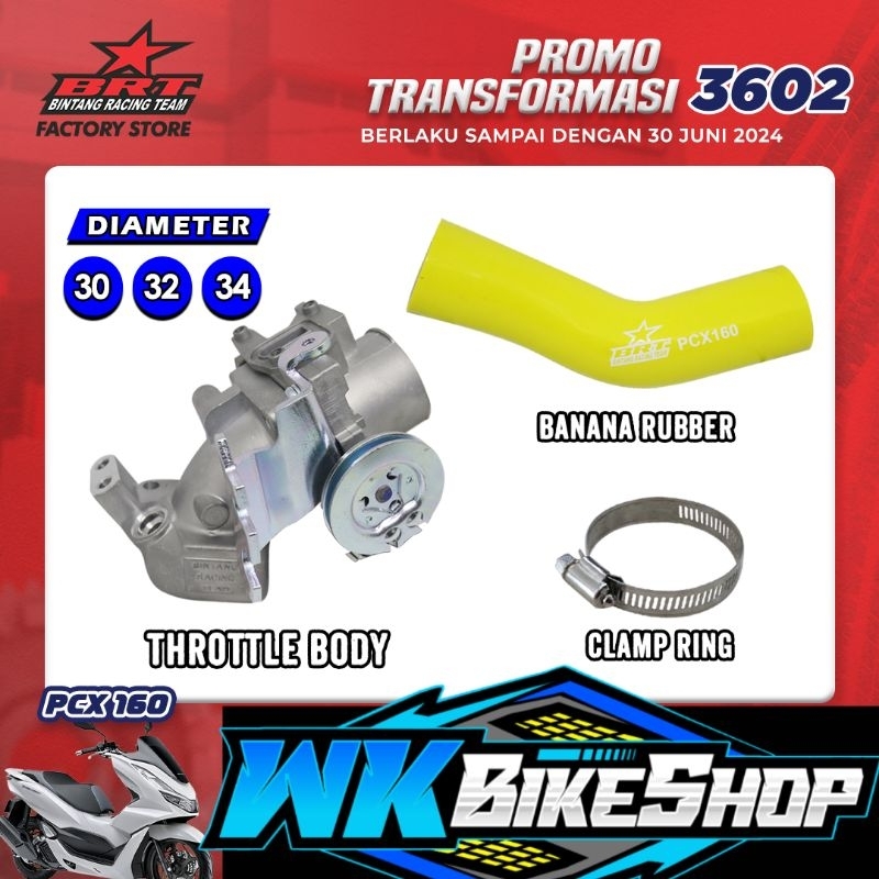 THROTTLE BODY PCX 160 + BANANA RUBBER TB PCX 160 TROTTLE BODY