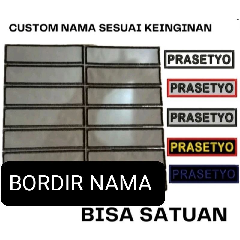 

papan nama ,bordir nama ,tag nama, Logo sablon