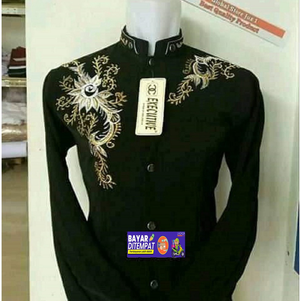 SUPER DISKON jas koko Jasko Hitam Bordir Jas Koko Bahan Hightwis Tebal dan Lembut Size S M L XL XXL
