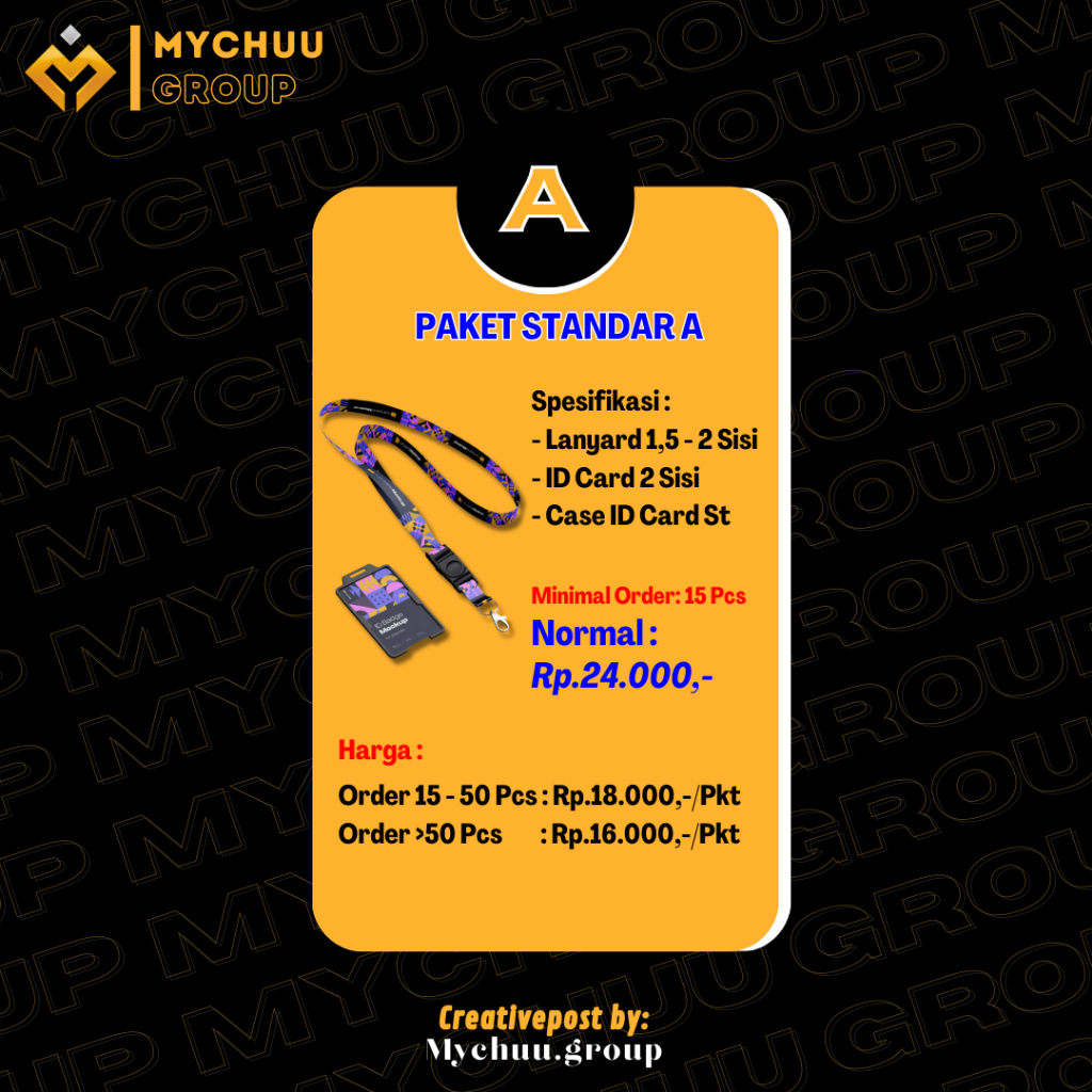 

Paket Lanyard Standar A