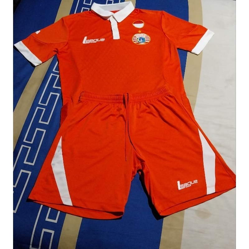 1 SET JERSEY PERSIJA Original League Home Orange Tahun 2015 - 2016