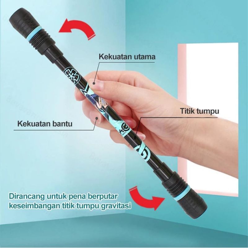 

SPINNING PEN / PEN PUTAR / PEN AJAIB / PEN ANTI STRESS / PEN BALANCE pulpen hitam 0.5mm Murah