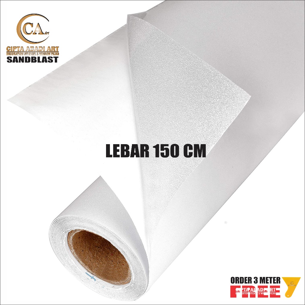 Stiker Kaca Sandblas Sticker Jendela Rumah Sandblast 1 Roll   150 cm x 50 Meter
