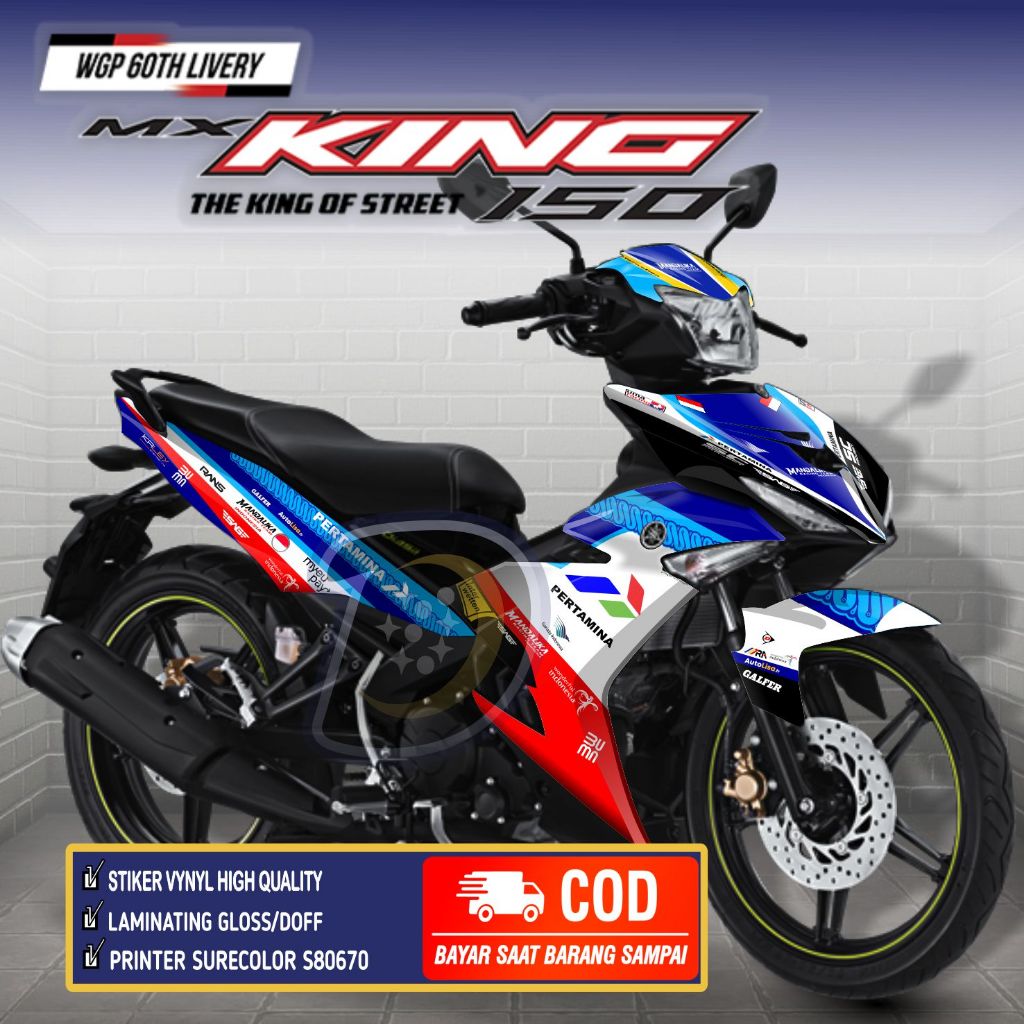 Stiker Motor Jupiter MX King 150 Striping Yamaha Mx King 150 Decal Mx King Mandalika