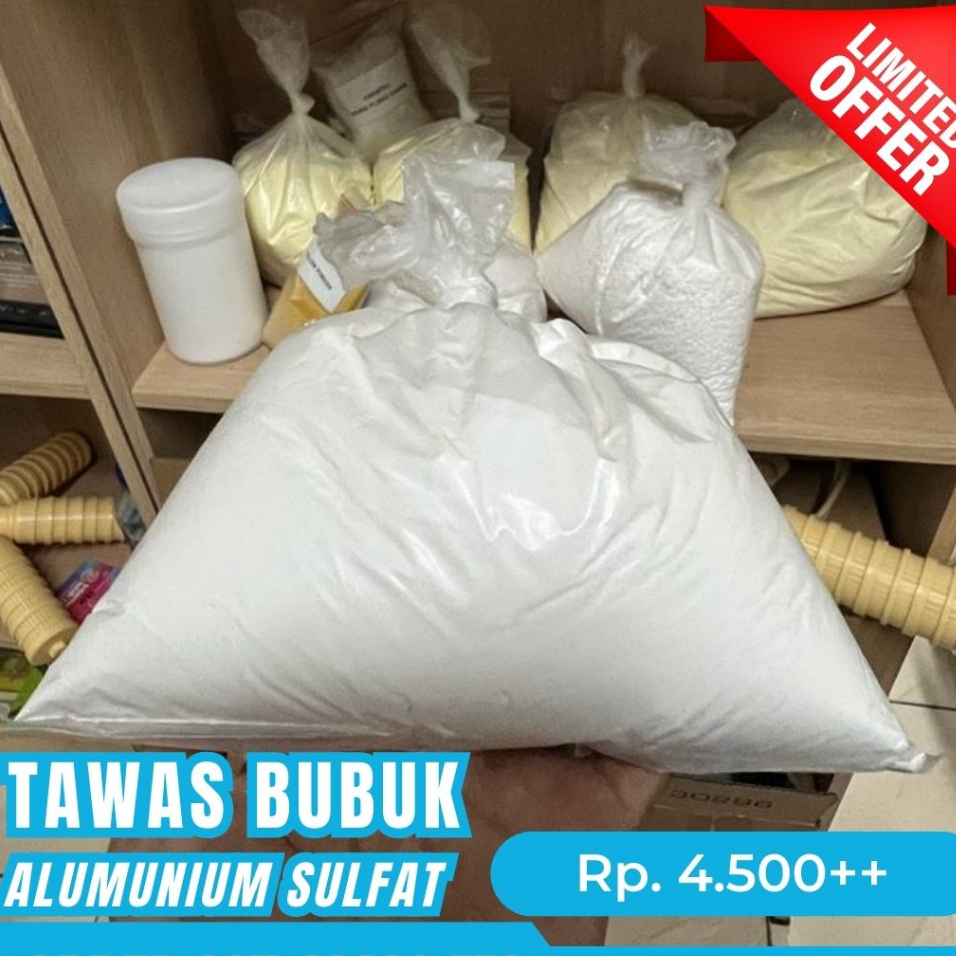 Tawas bubuk kristal / Tawas kristal / Alumunium sulfat / Penjernih Air