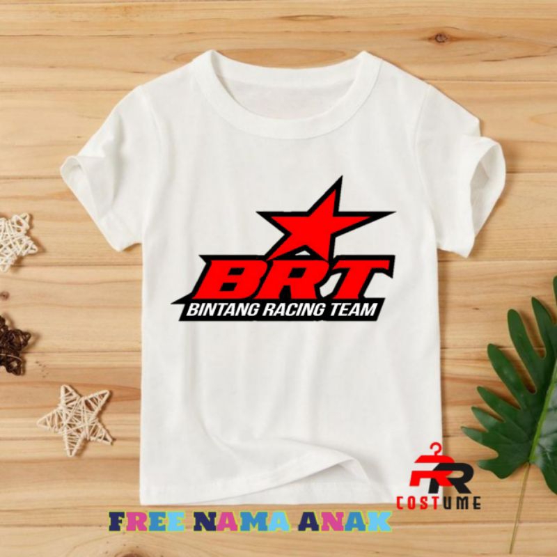 BAJU ANAK ATASAN ANAK BRT RACING (FREE NAMA)