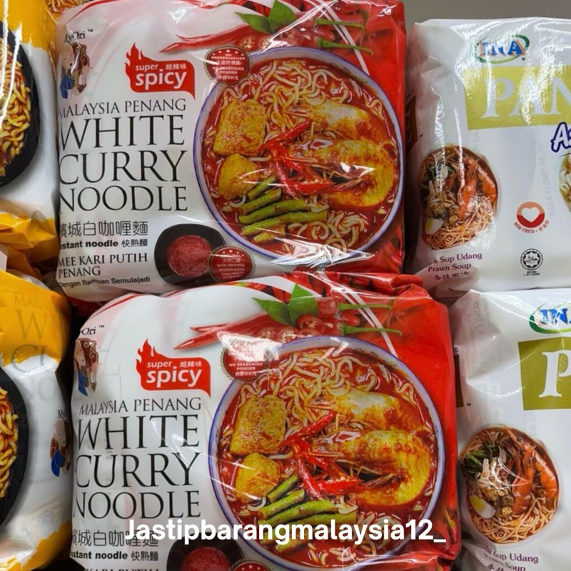 

Malaysia penang white curry noodle super spicy isi 4