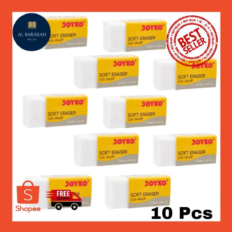 

10 PCS !!! Penghapus Kecil Joyko PUTIH 526-B40P / Eraser