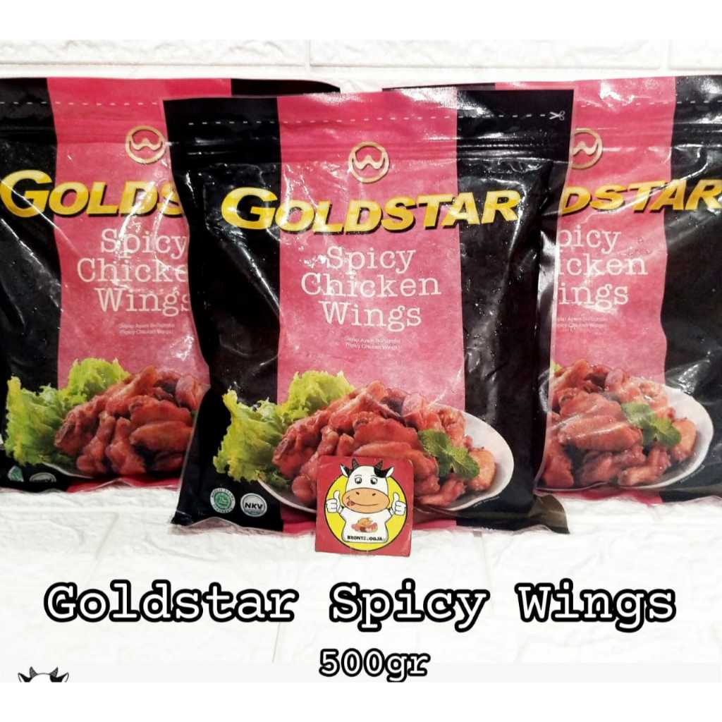 

GOLDSTAR SPICY CHICKEN WINGS 500GR-FROZEN FOOD-BRONTZ JOGJA