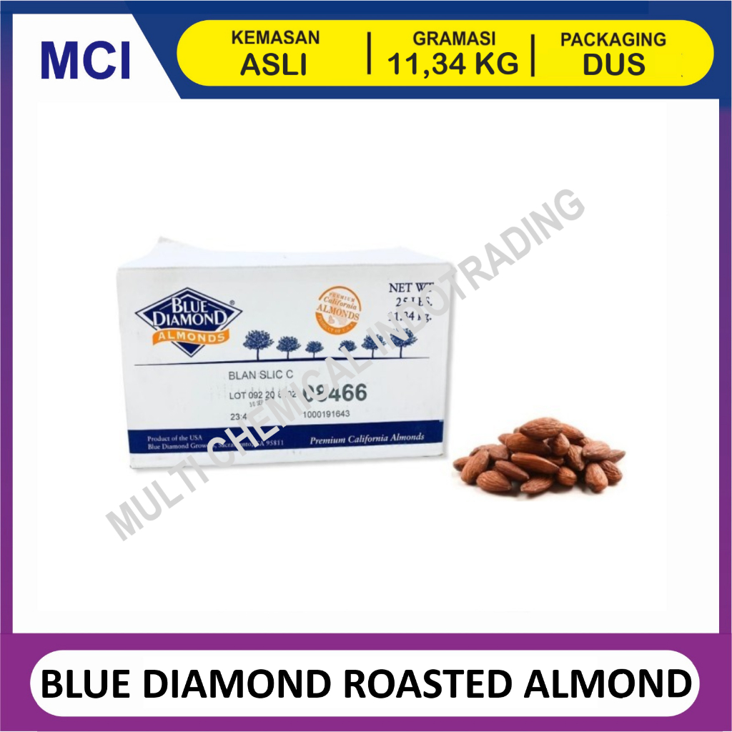 

BLUE DIAMOND ROASTED ALMOND NUT/ ALMOND PANGGANG UTUH - 1 DUS 11.34 KG