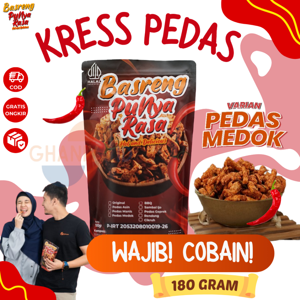 

Basreng Punya Rasa Pedas Medok Kemasan 180 Gr Enak dan Halal