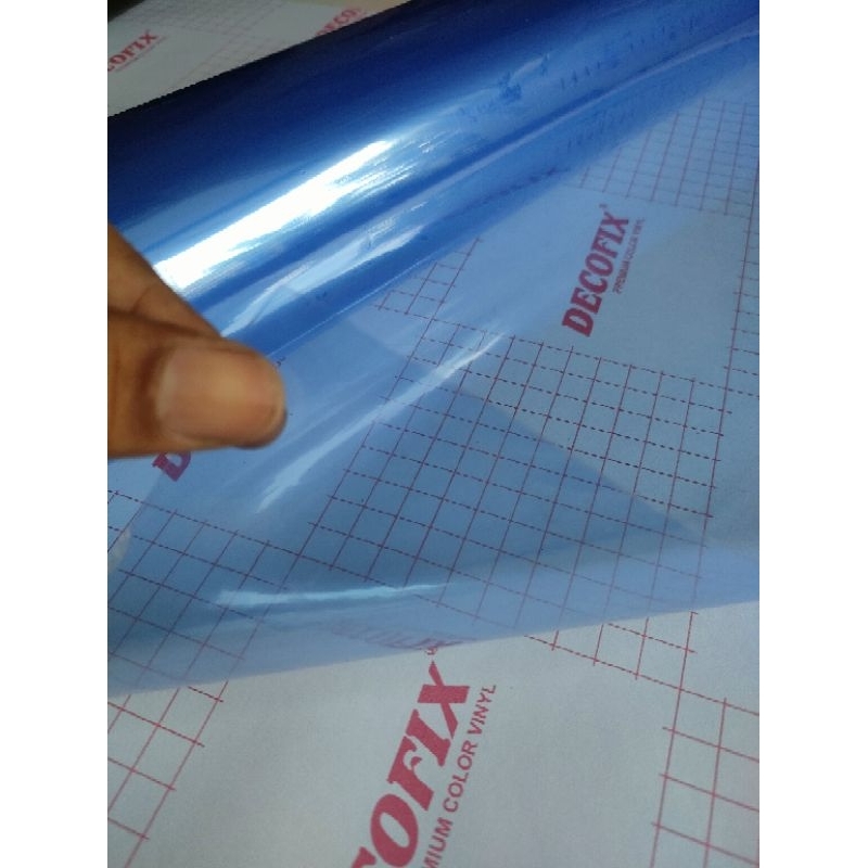 stiker skotlet lampu biru transparan DECOFIX