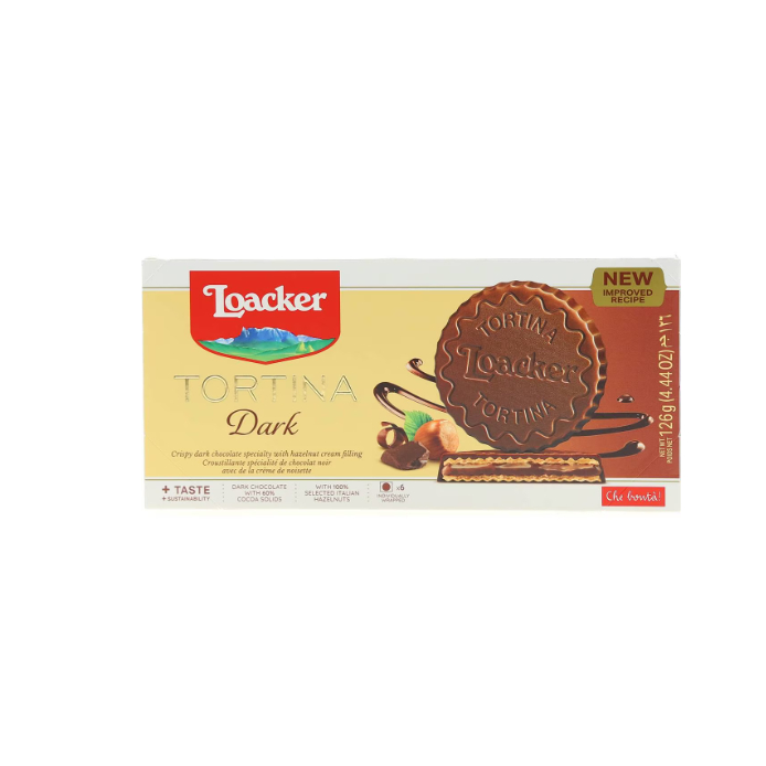 

Loacker Wafers Dark Chocolate Tortina 126g Australia