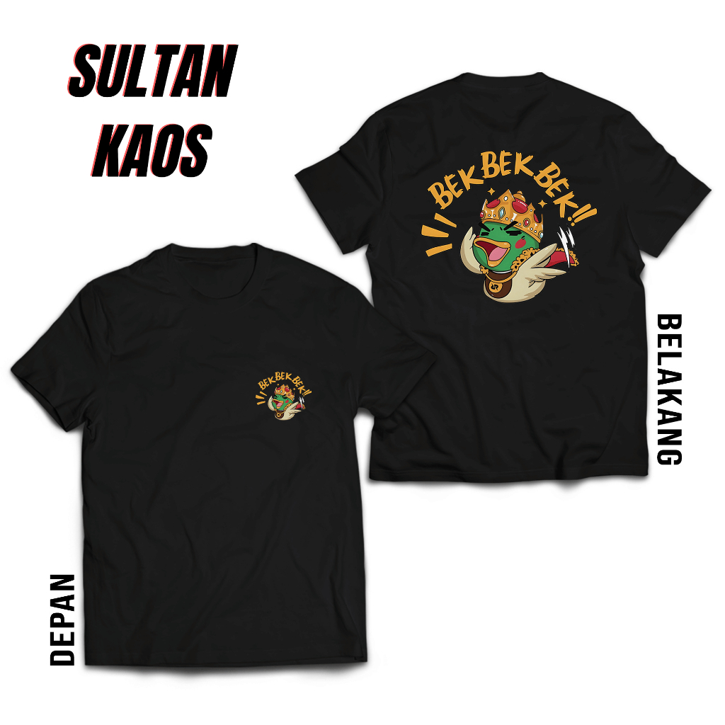 SultanKaos89 - Kaos Emote - Kaos Atasan Katun Sablon - Kaos Mobile Legend - Emoji ML Bek Bek Bek - K