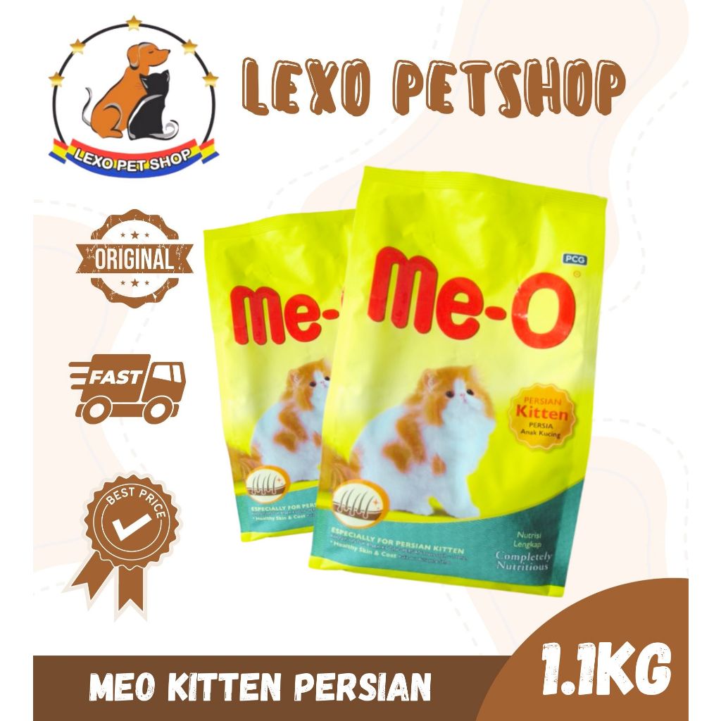 MEO PERSIAN KITTEN 1.1KG Cat Dry Food Makanan Anak Kucing Kering Murah Untuk Bayi Persian Pakan Anakan Persia Anggora Catfood Bulu Panjang ME-O 1,1 Kg