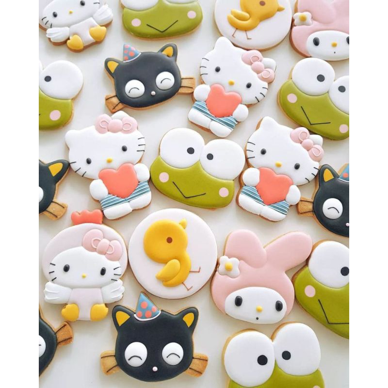 

Catanova Butter Cookies Kukis Hias Karakter Sanrio Kuromi My Melody Keroppi