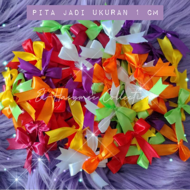 

[1 PCS] Pita Kain Satin / Pita Kado / Ribbon Ukuran 1 cm (L=4,5cm x P=5cm)