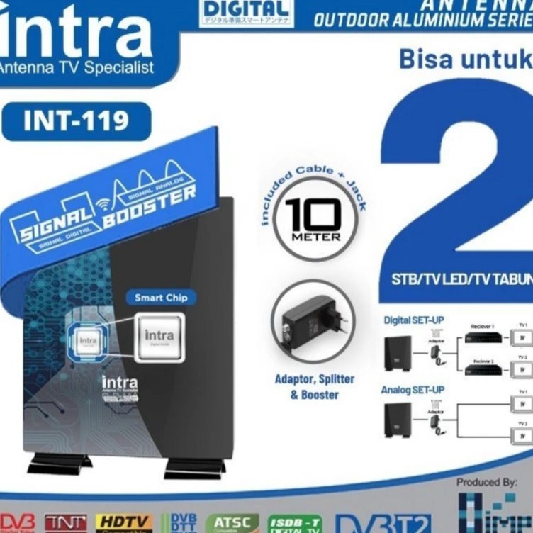 ART N39R Antena Digital Intra 119  Antena TV INT 119 Receiver TV