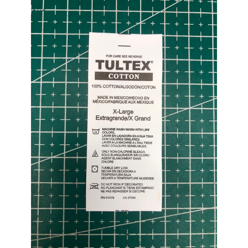 

TULTEX TAG WASH SUPER PREMIUM CO 1X DIKIRIM 600PCS