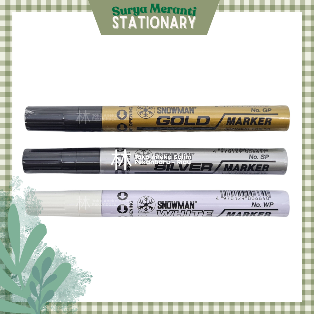 

Anekasalim - Spidol Snowman Paintmarker White/Gold/Silver (pcs)