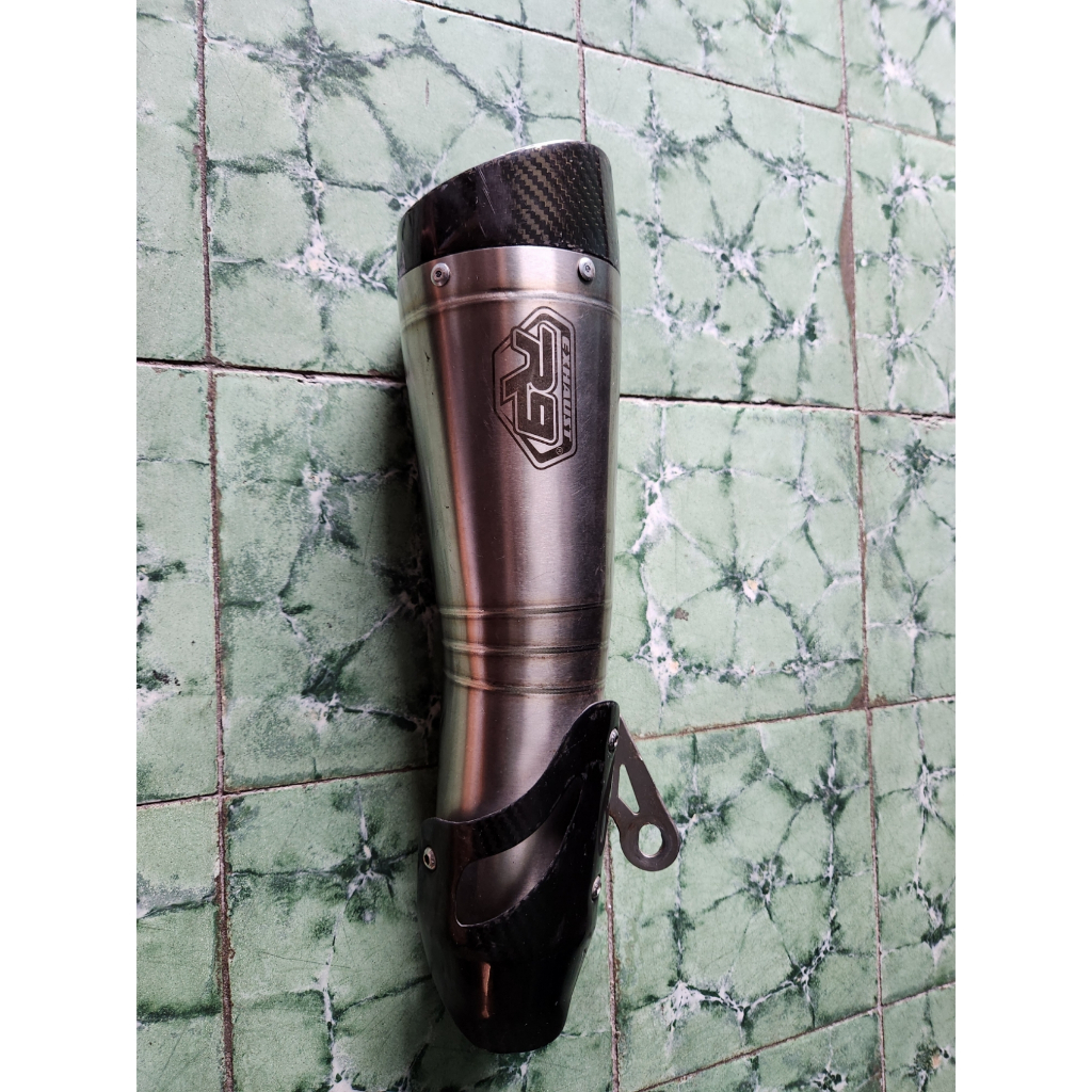 Silincer Slincer Knalpot R9 H2 SS Carbon Original universal semua motor inlet 50mm