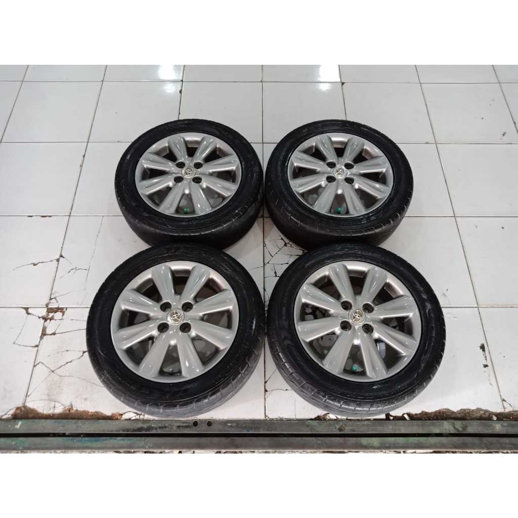 pelek mobil oem toyota yaris ring 15 pcd 4x100 + ban pnp vios sigra calya