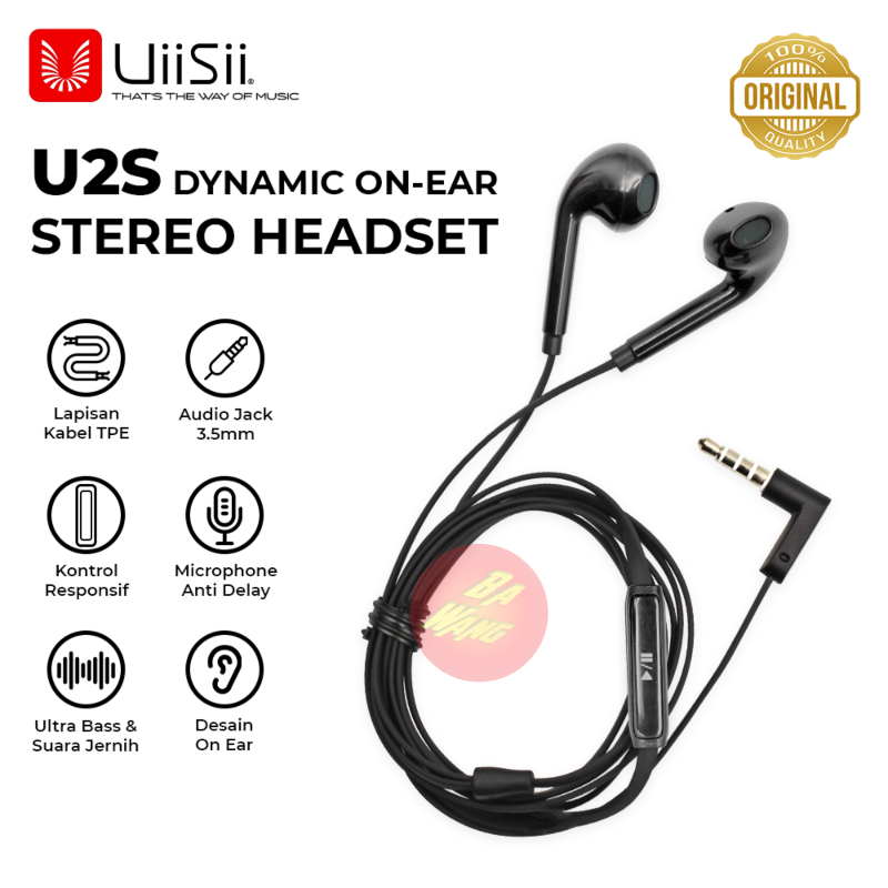 UiiSii U2s Wired Bass Handsfree Headset On-Ear Earphone Microphone